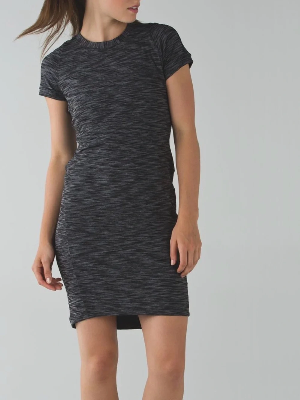 Lululemon &Go Where-To Dress – Heathered Black | Size 8